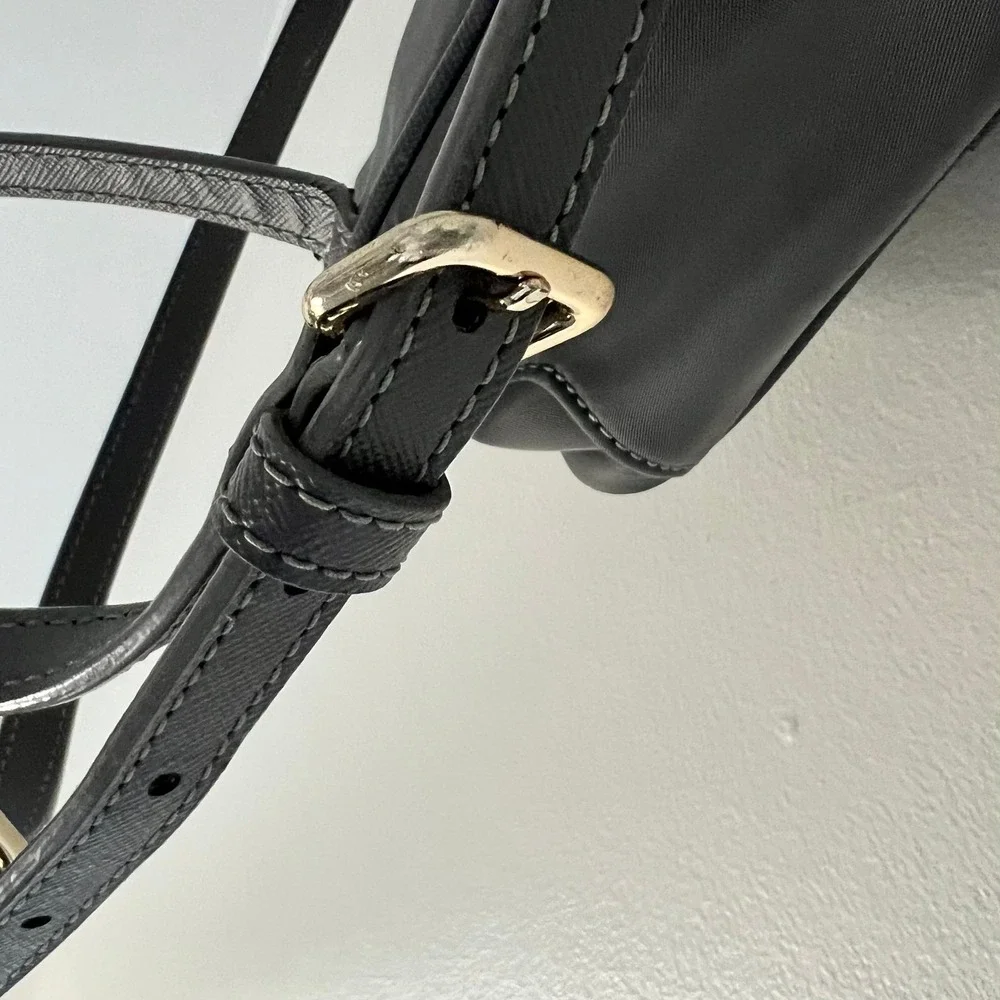Kate‎ Spade New York Gray Nylon Mini Backpack Bag Travel Purse